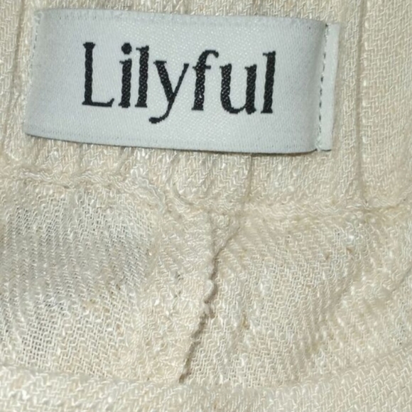 Lilyful Cream Vacay Tassel Pant Set with Fringe Sz.S NWT. - Picture 7 of 11